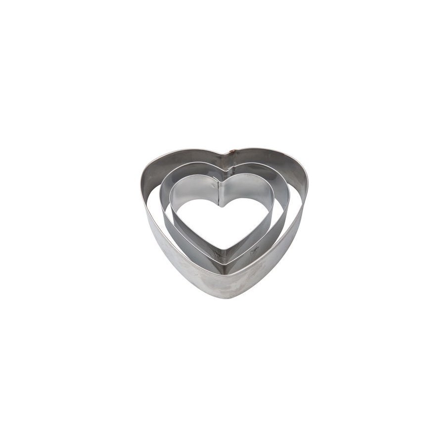 Patisse Udstikkerst Hjerte 5 stk, Rustfrit Stl