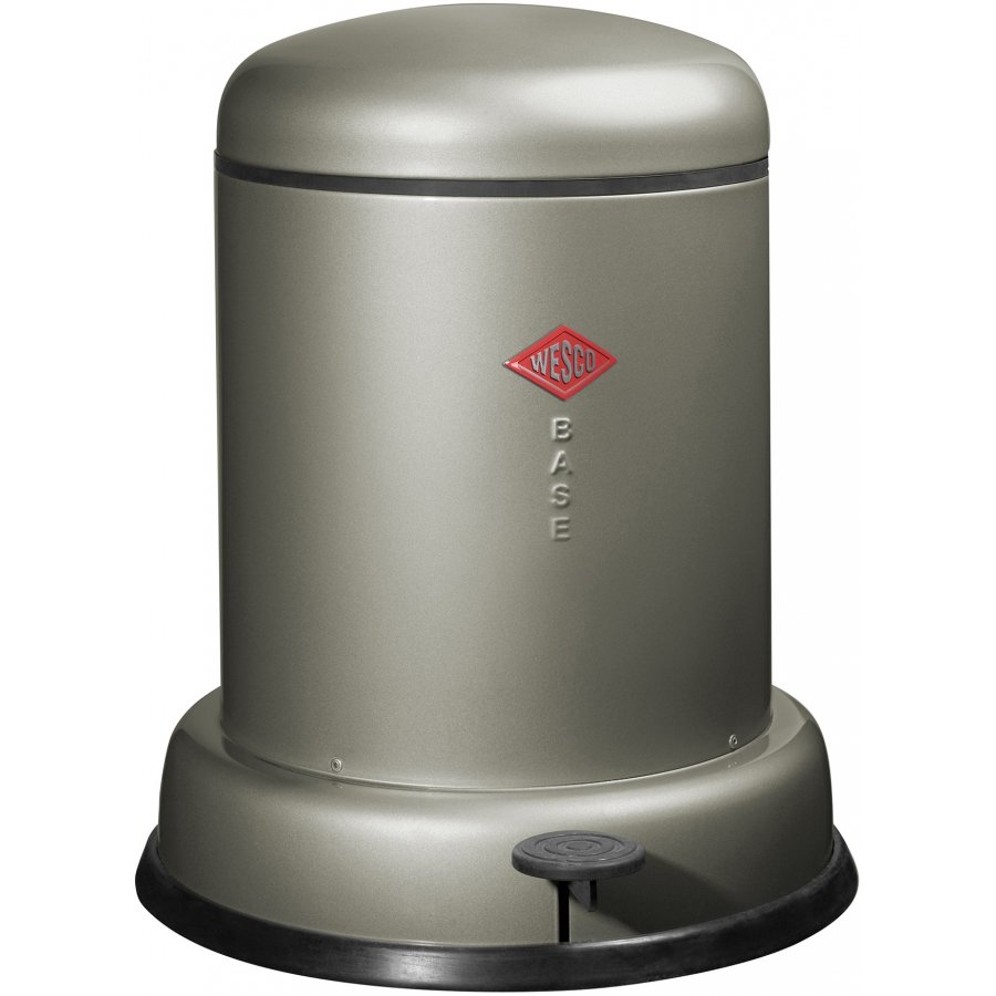 Wesco Baseboy 8L pedalspand, slvfarvet