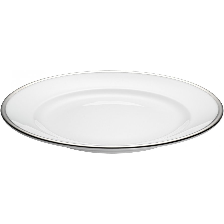 Pillivuyt Bistro Teller 31 cm, Wei/Silber