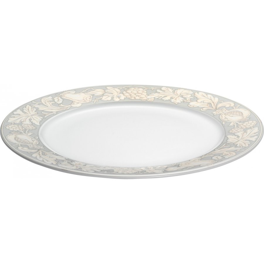 Pillivuyt Solene Kagetallerken flad 17 cm, hvid/sand