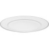 Pillivuyt Vienne Plissé Tallerken 28 cm, Hvid/Platin