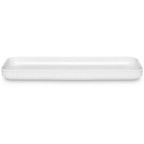 Pillivuyt Plissé Tapasfad 36 cm, Hvid