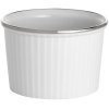 Pillivuyt Bistro Soufflform Hoch 9 cm, Wei/Silber