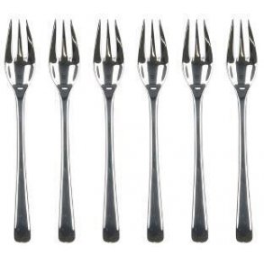 Gense Steel line Kagegaffel 6 stk. 16 cm, Blankt Stål