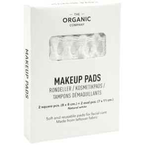 The Organic Company Big Waffle waschbare Abschminkpads 4er Set, Natural White
