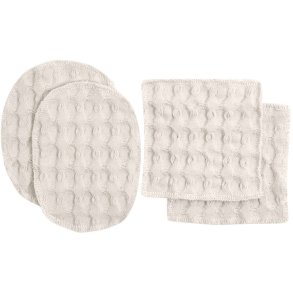 The Organic Company Big Waffle waschbare Abschminkpads 4er Set, Stone
