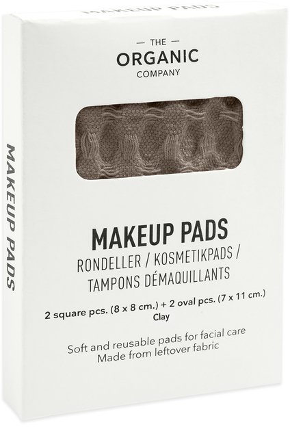 The Organic Company Big Waffle waschbare Abschminkpads 4er Set, Clay