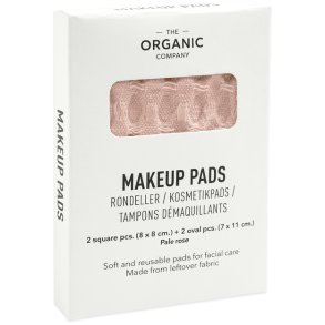 The Organic Company Big Waffle waschbare Abschminkpads 4er Set, Pale Rose