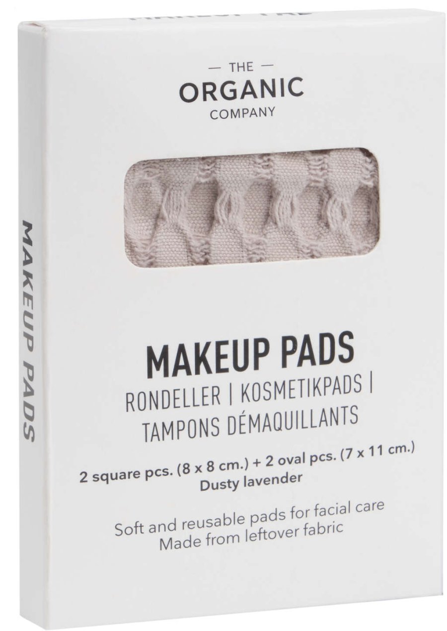 The Organic Company Big Waffle waschbare Abschminkpads 4er Set, Dusty Lavender