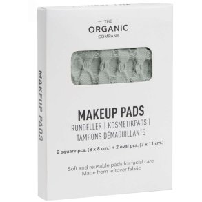 The Organic Company Wafel Wasbaar Wattenschijfje 4 stuks, Dusty Mint