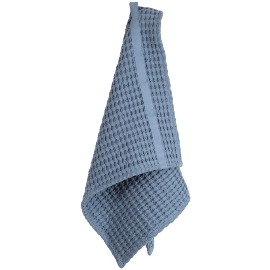 The Organic Company Big Waffle Handtuch 50x75 cm, Grey Blue