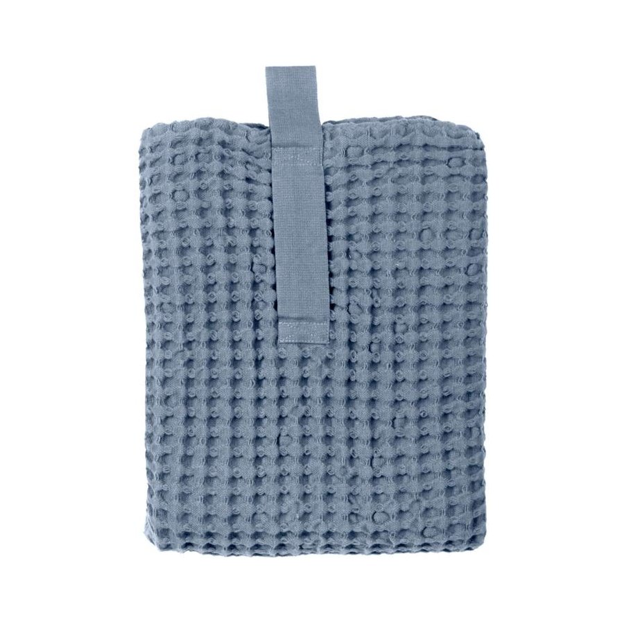 The Organic Company Big Waffle Badematte 80x55 cm, Grey Blue