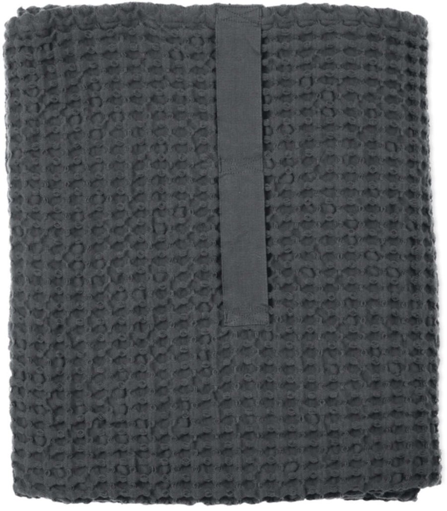 The Organic Company Big Waffle Handtuch 150x100 cm, Dark Grey