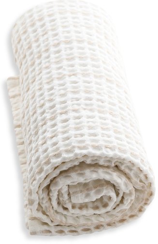 The Organic Company Vaffel Hndklde 100x150 cm, Natural White Stone