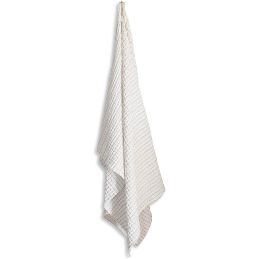 The Organic Company Vaffel Hndklde 100x150 cm, Natural White Stone