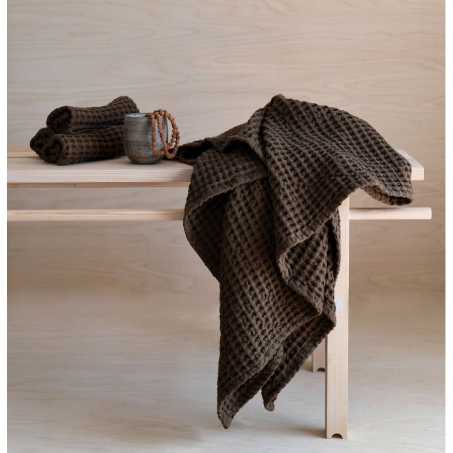 The Organic Company Vaffel Hndklde 100x150 cm, Teak