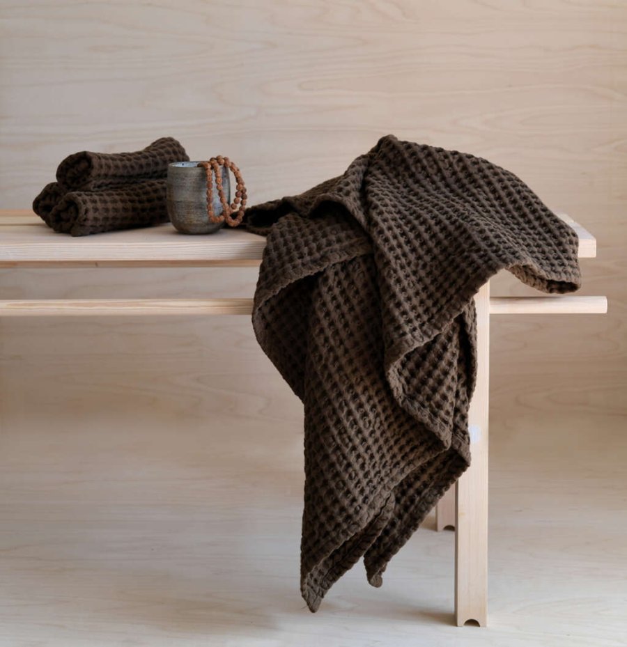 The Organic Company Vaffel Hndklde 100x150 cm, Teak
