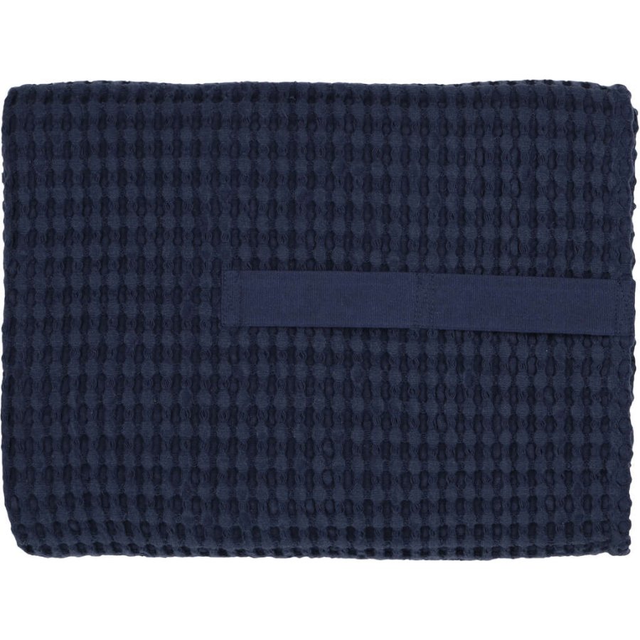 The Organic Company Big Waffle Handtuch 150x100 cm, Dark Blue