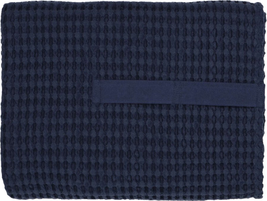 The Organic Company Big Waffle Handtuch 150x100 cm, Dark Blue