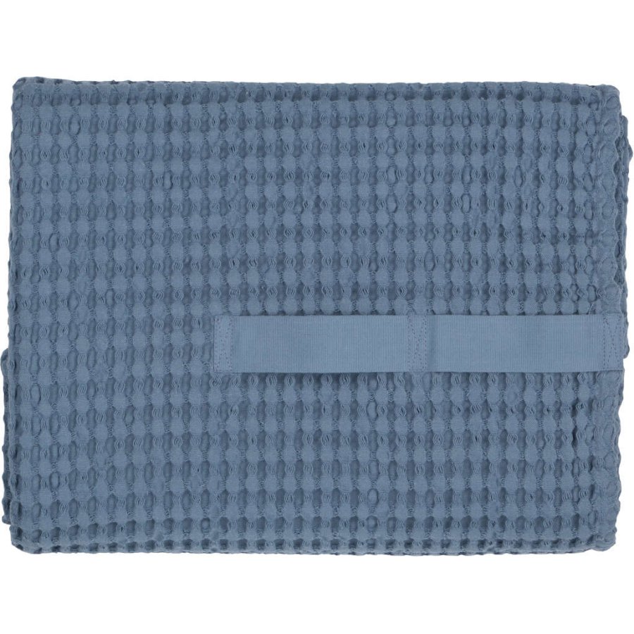 The Organic Company Big Waffle Handtuch 150x100 cm, Grey Blue