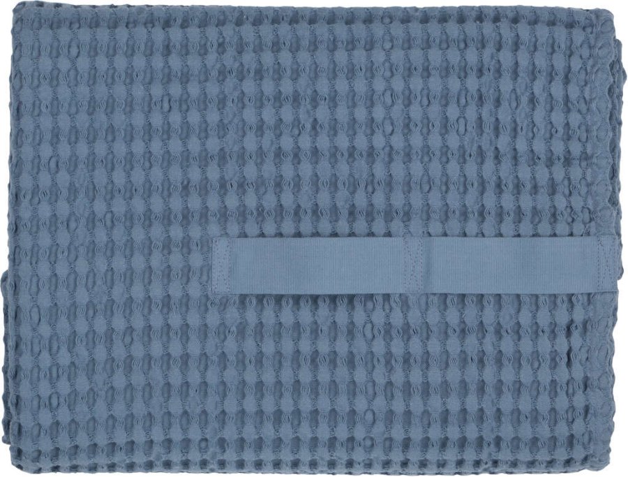 The Organic Company Big Waffle Handtuch 150x100 cm, Grey Blue