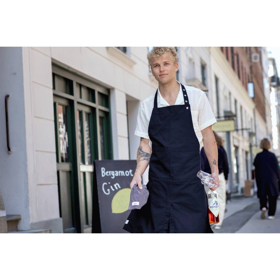 The Organic Company Forkl�de m. Lomme 80x95 cm, Dark Blue