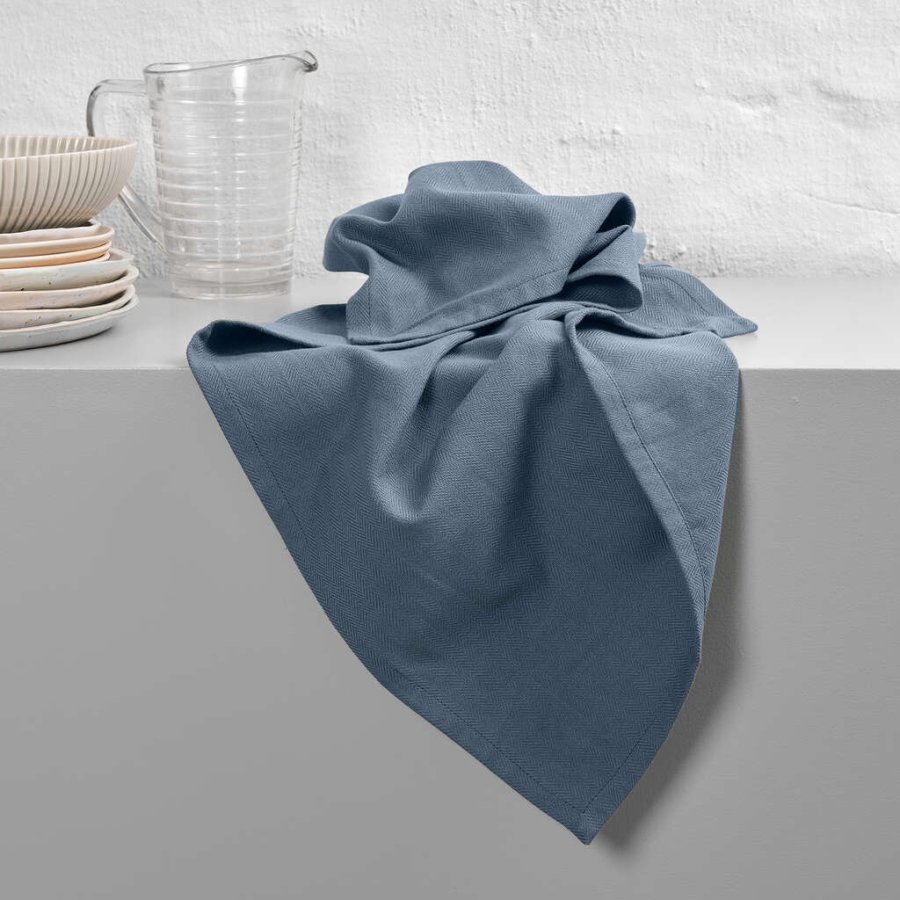 The Organic Company Geschirrtuch 53x86 cm, Grey Blue