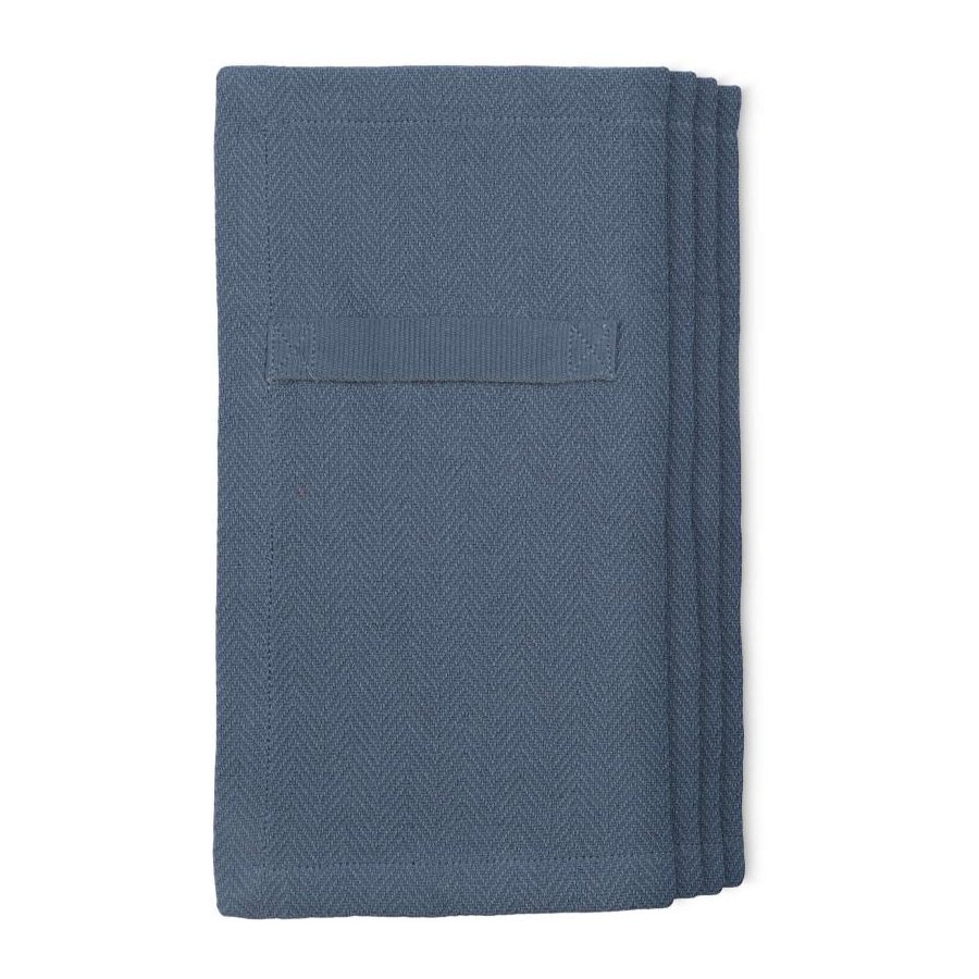 The Organic Company Stoffservietten 4er Set 20x20 cm, Grey Blue