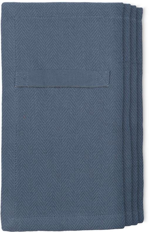 The Organic Company Stoffservietten 4er Set 20x20 cm, Grey Blue