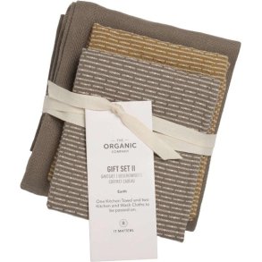The Organic Company Viskestykke- og Karkludegavest 3 Dele, Earth