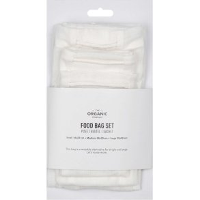 The Organic Company Genanvendelig Madpose 3 stk, Natural White