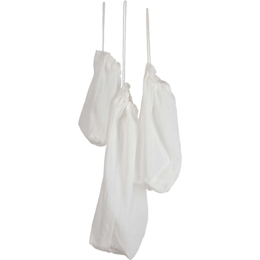 The Organic Company Wiederverwendbare Lebensmitteltasche 3er Set, Natural White