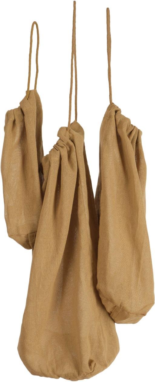 The Organic Company Wiederverwendbare Lebensmitteltasche 3er Set, Khaki