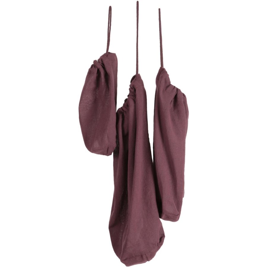 The Organic Company Wiederverwendbare Lebensmitteltasche 3er Set, Maroon