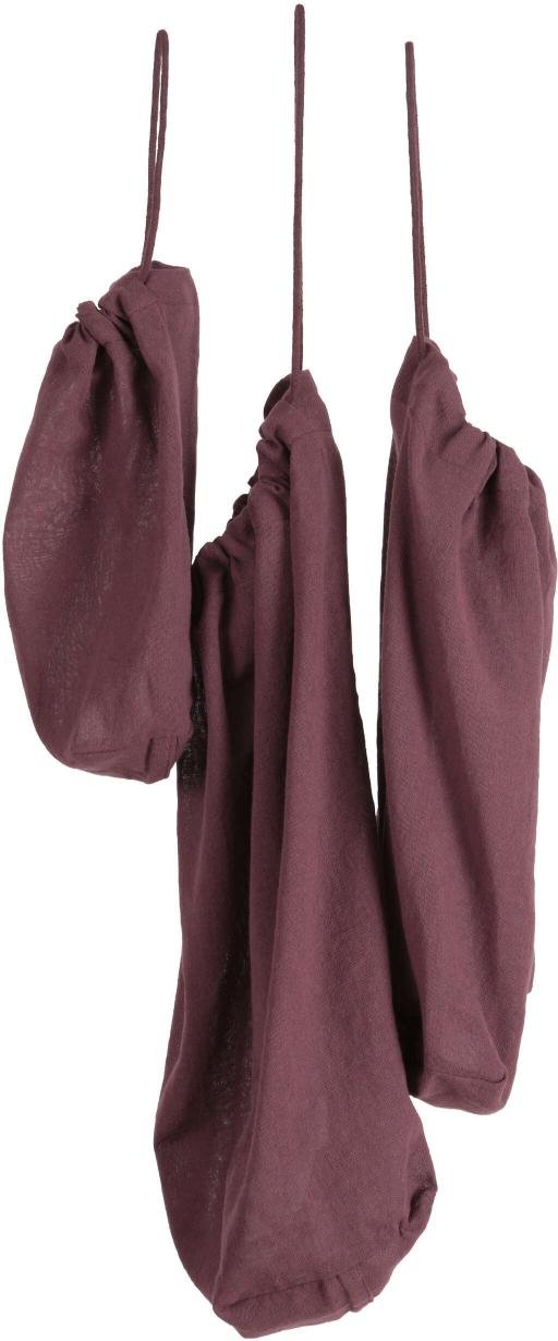 The Organic Company Wiederverwendbare Lebensmitteltasche 3er Set, Maroon