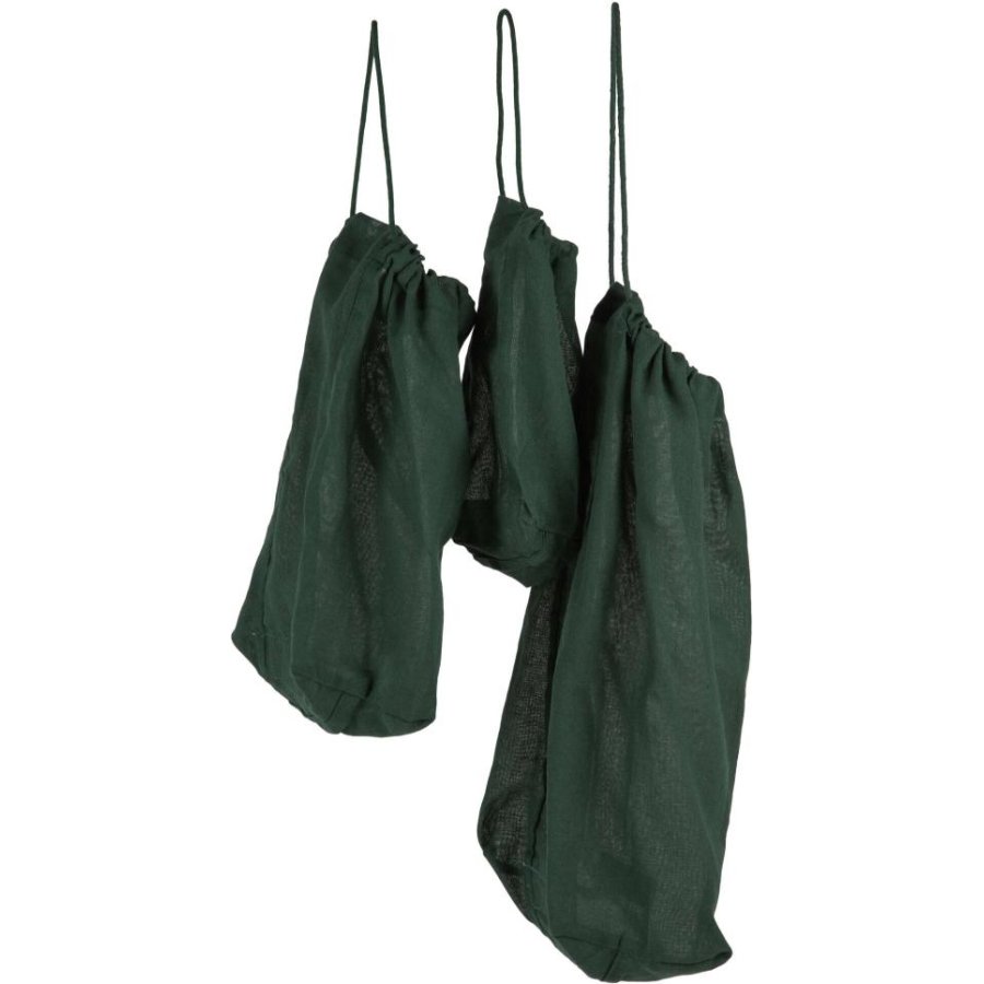 The Organic Company Wiederverwendbare Lebensmitteltasche 3er Set, Darkgreen