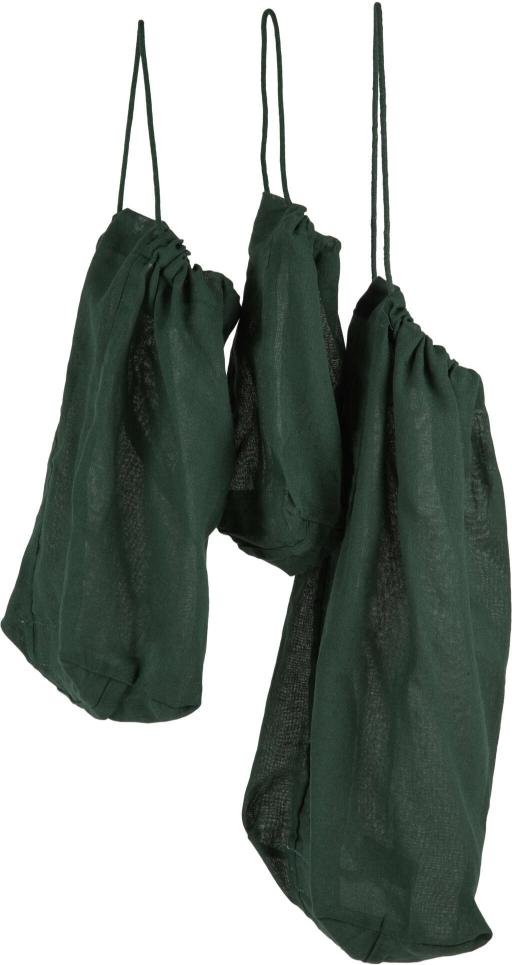 The Organic Company Wiederverwendbare Lebensmitteltasche 3er Set, Darkgreen