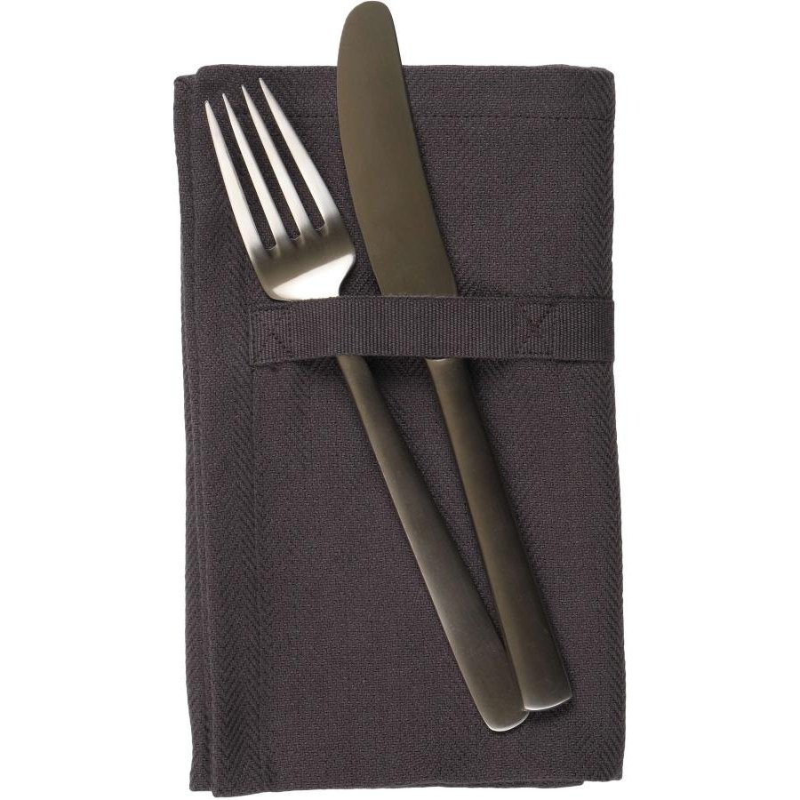 The Organic Company Stoffservietten 4er Set, 35x40 cm, Dunkelgrau