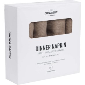 The Organic Company Stoffservietten 4er Set, 35x40 cm, Clay
