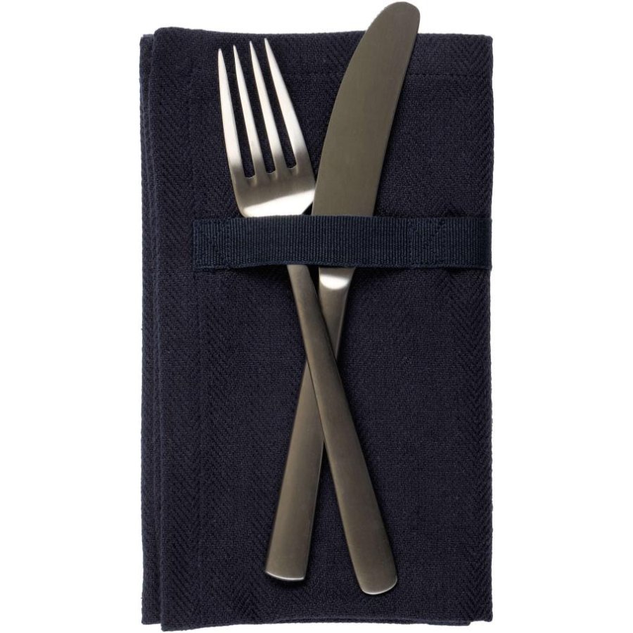 The Organic Company Stoffservietten 4er Set, 35x40 cm, Dunkelblau