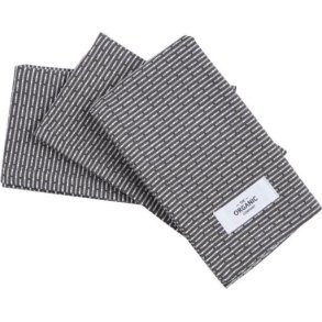 The Organic Company Karklud 3 stk. 30x35 cm, Evening Grey