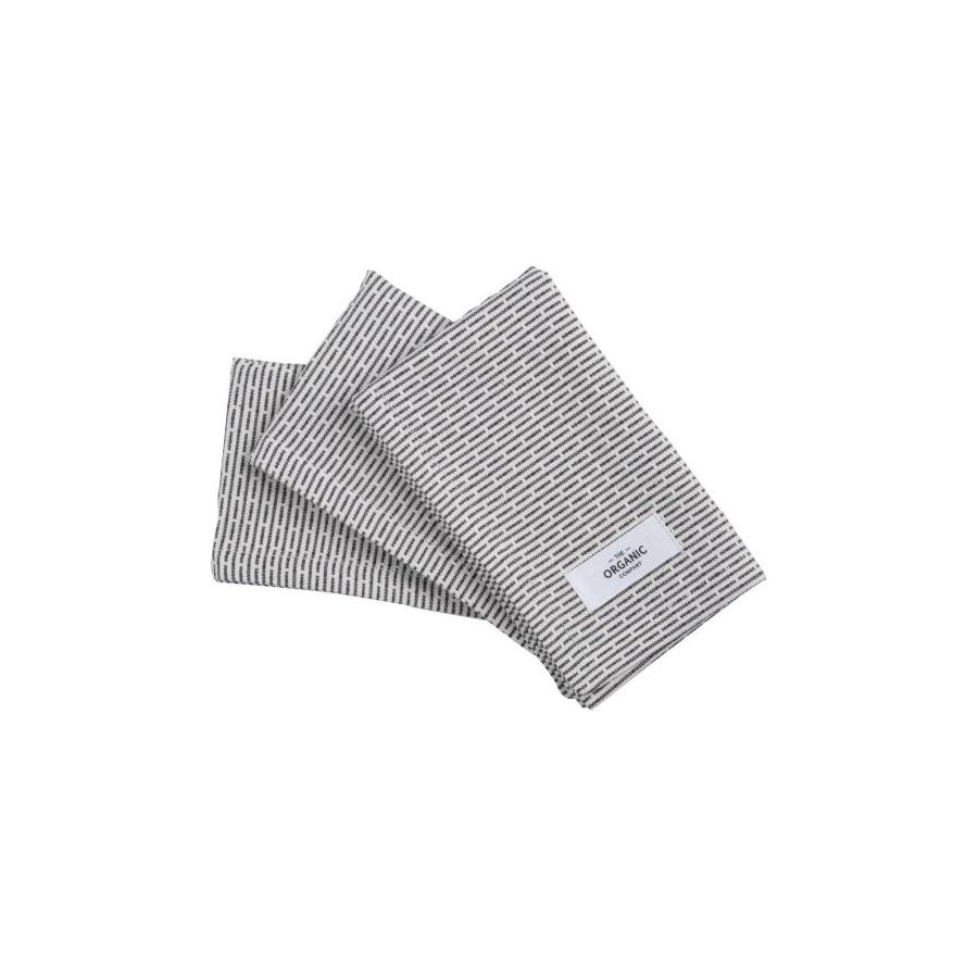 The Organic Company Spllappen  3er Set 30x35 cm, Morning Grey