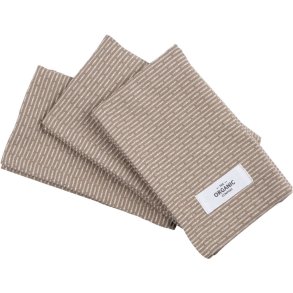 The Organic Company Karklud 3 stk. 30x35 cm, Clay Stone