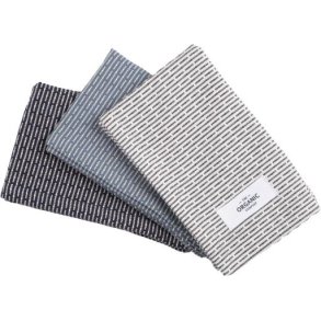 The Organic Company Karklud 3 stk. 30x35 cm, Ocean