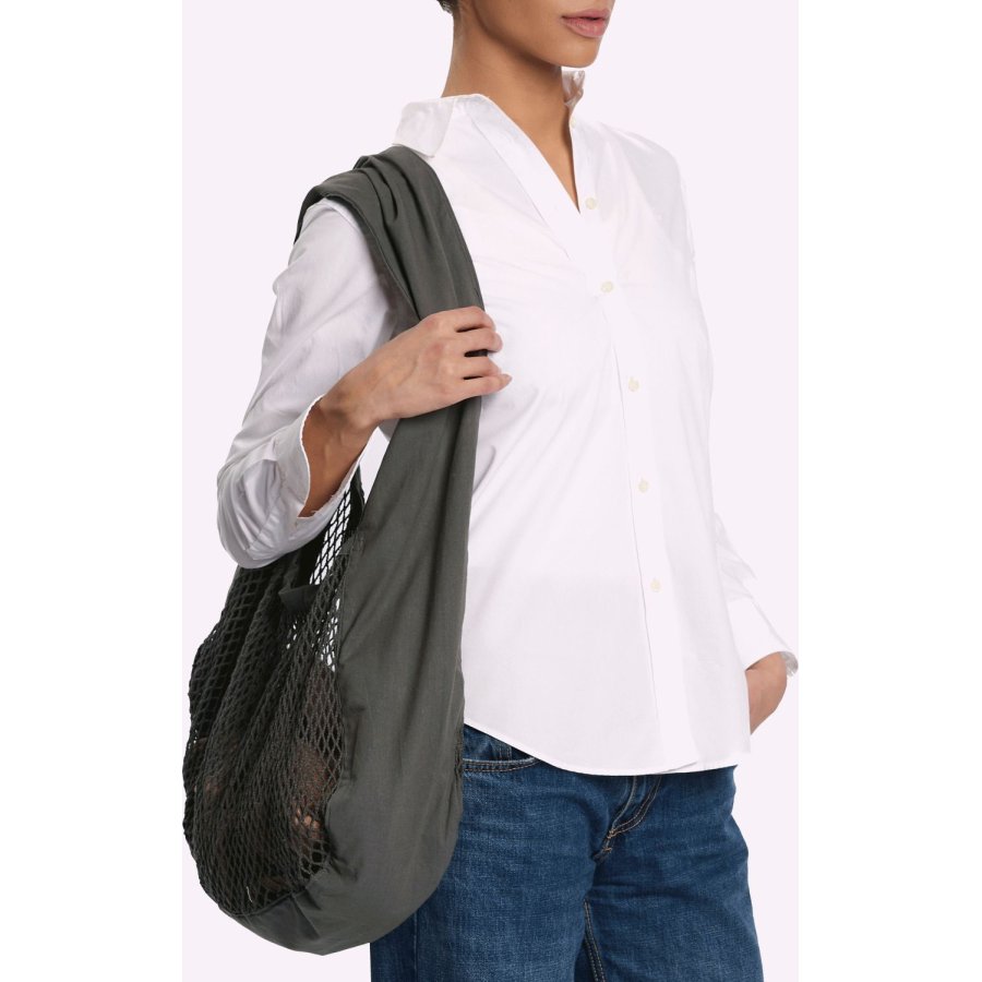 The Organic Company Net Schultertasche 45x44 cm, Dark Grey
