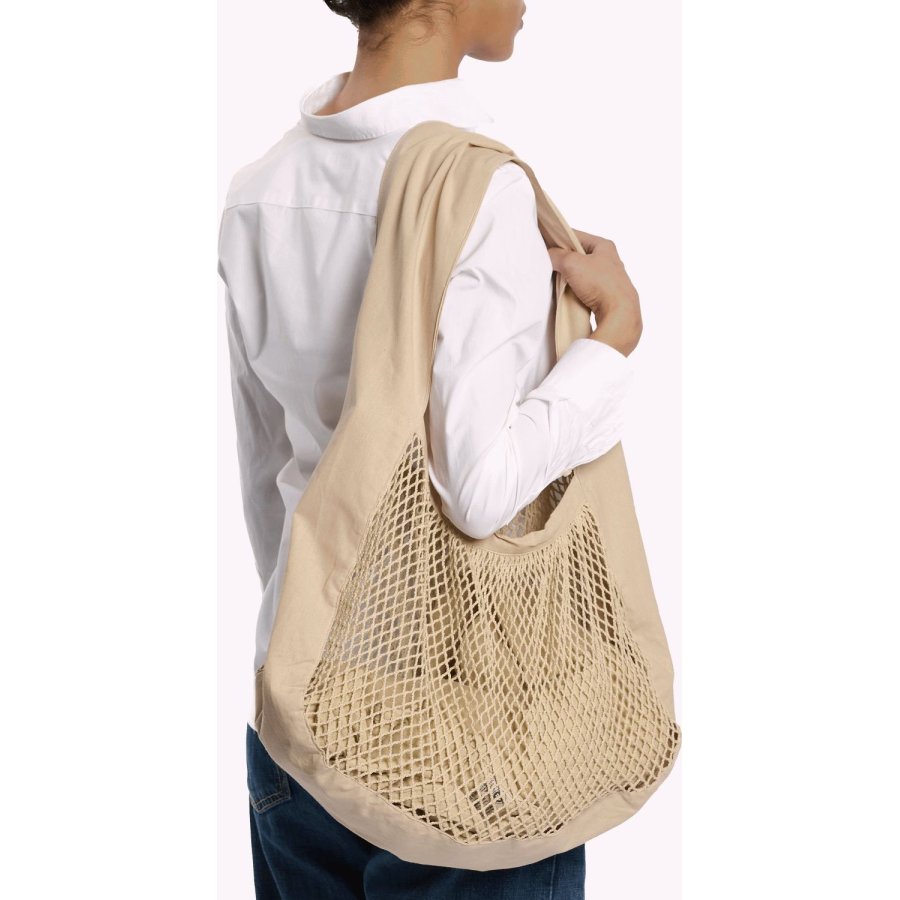 The Organic Company Net Schultertasche 45x44 cm, Pale Honey