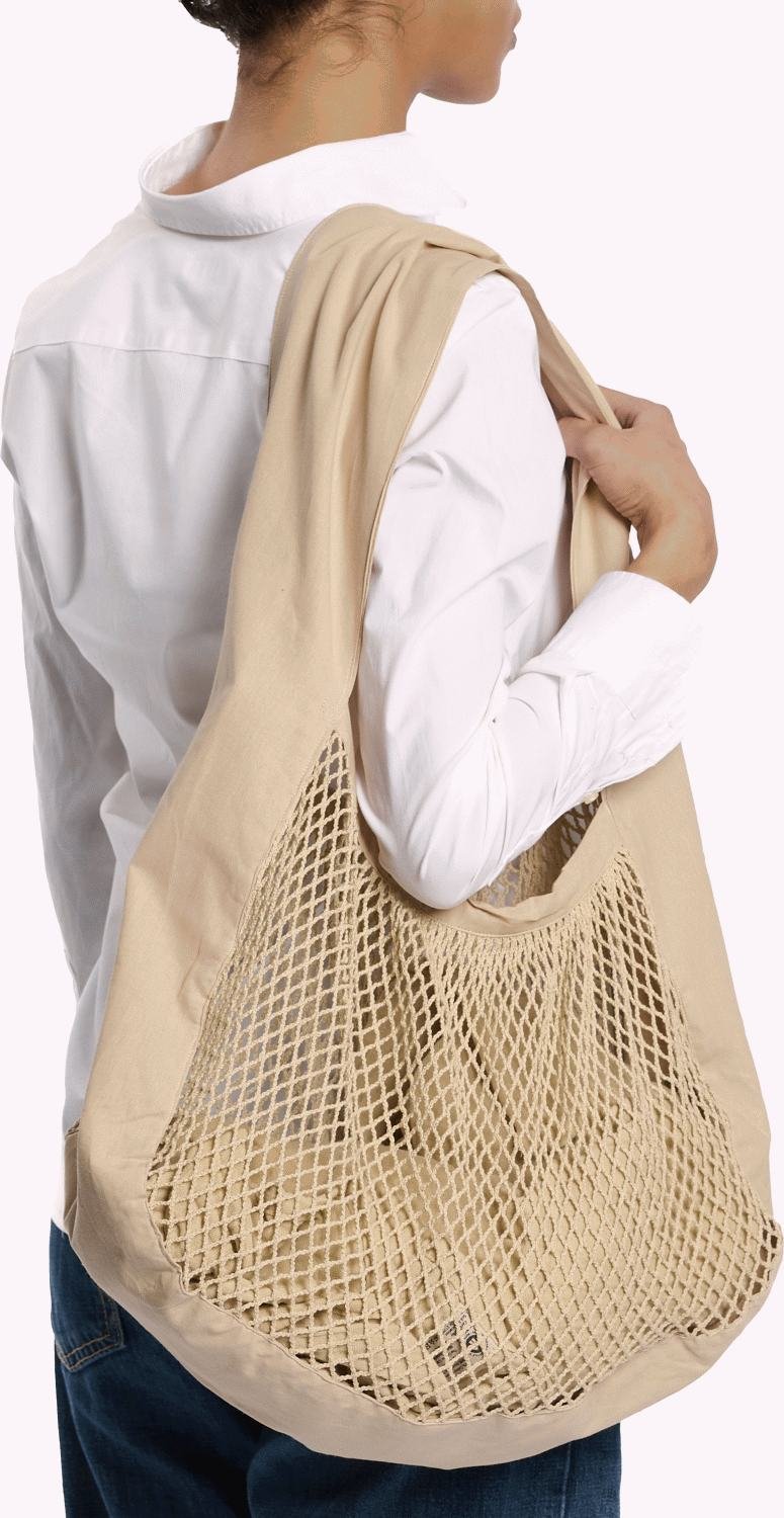 The Organic Company Net Schultertasche 45x44 cm, Pale Honey