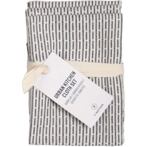 The Organic Company Karklud 3 stk. 18x35 cm, Morning Grey
