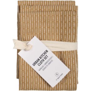 The Organic Company Karklud 3 stk. 18x35 cm, Khaki