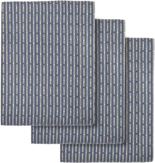 The Organic Company Spllappen  3er Set 18x35 cm, Grau/Blau